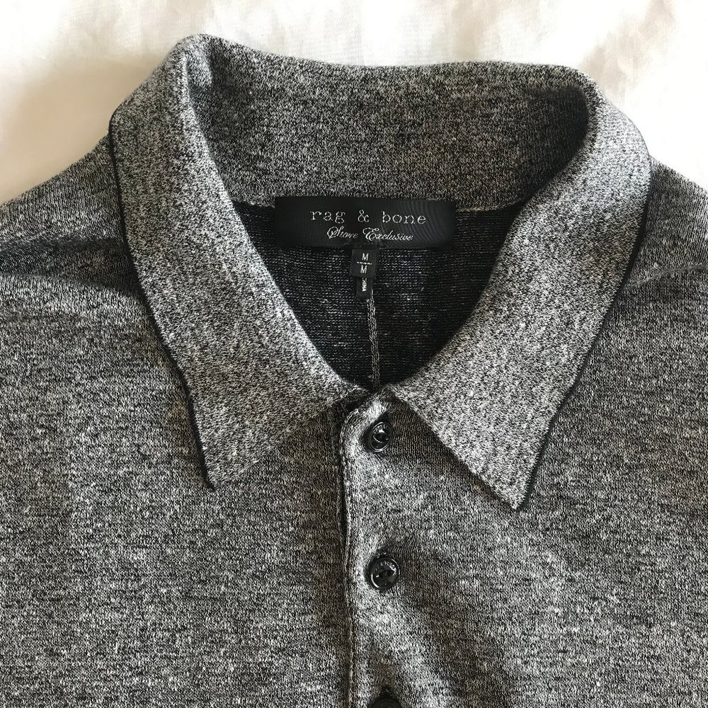 Men's Rag and Bone Dark Grey Polo (M)